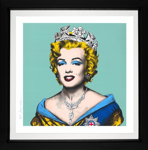 Queen Marilyn (Blue) by Mr. Brainwash - Framed Silkscreen Paper Edition
