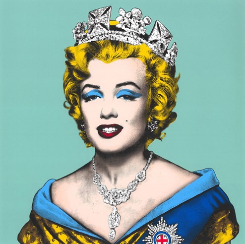 Queen Marilyn (Blue) by Mr. Brainwash - Silkscreen Paper Edition